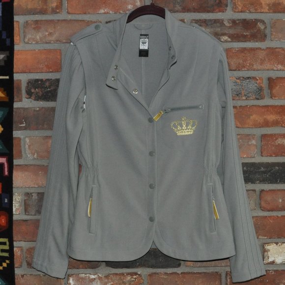 Adidas Gold Crown, 'RESPECT ME' by Missy Elliott Military Grey Track Jacket S - Picture 7 of 8